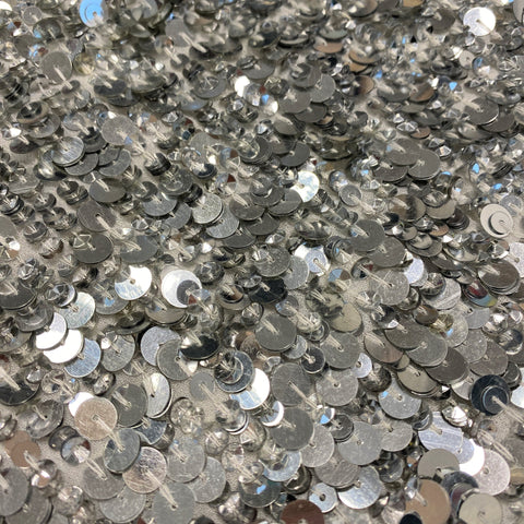 Sequin Georgette (K23901) Silver