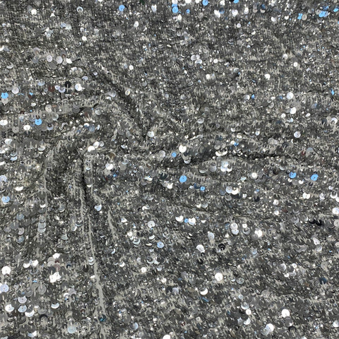 Sequin Georgette (K23901) Silver