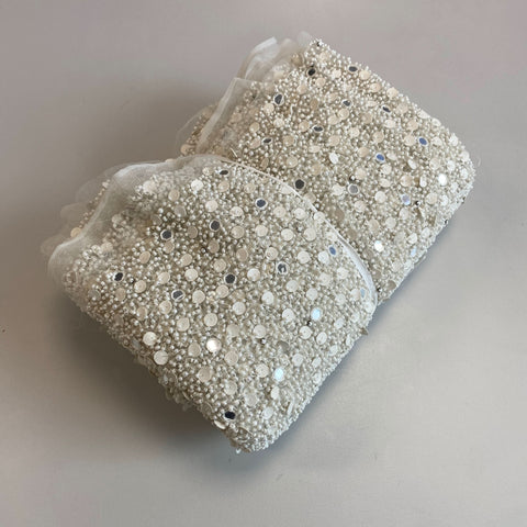 Beaded Mirror Design (K24462) Ivory (Remnant)