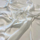 White Polyester Lining — lightweight with a satin finish and matte reverse, 100% polyester