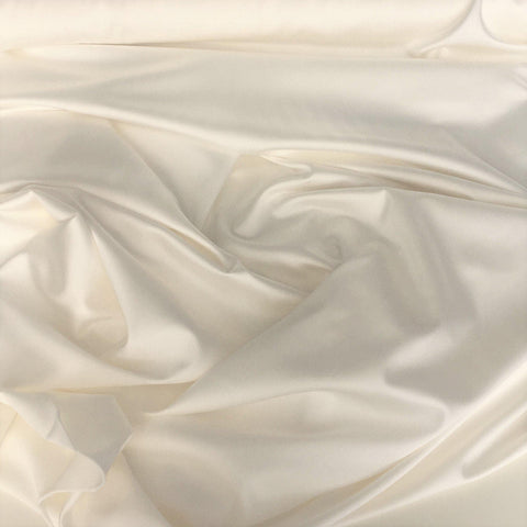 Remnant Stretch Polyester Satin  Ivory