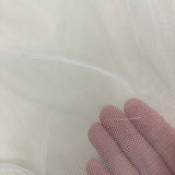 Silk White Recycled Silky Tulle — soft, 100% polyester, 300cm wide