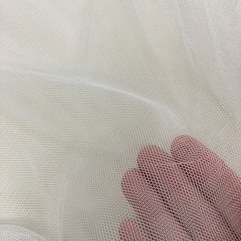 Recycled Silky Tulle Silk White