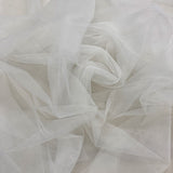 Silk White Recycled Silky Tulle — soft, 100% polyester, 300cm wide