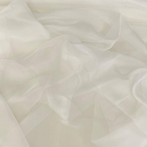 Remnant Satin Chiffon Ivory