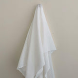 White Silk Cotton Voile — lightweight with a soft drape, a subtle texture and a low-sheen luster finish, 30% mulberry silk, 70% cotton, 137cm wide