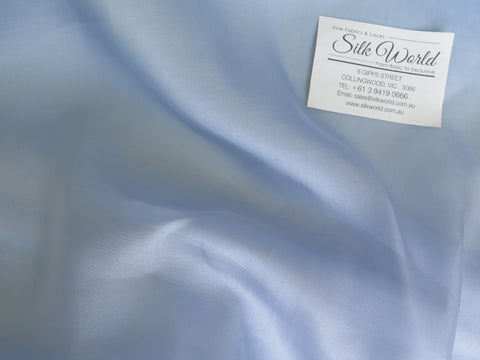 Remnant Satin Chiffon - Sky Blue