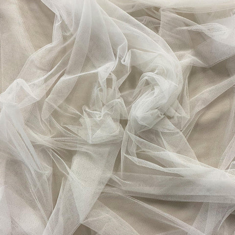 Remnant Soft Tulle Silk White