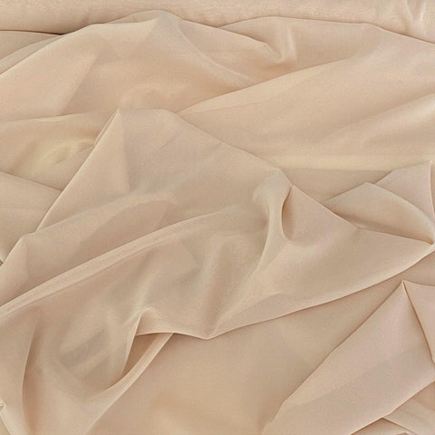Remnant Georgette Stretch Nude
