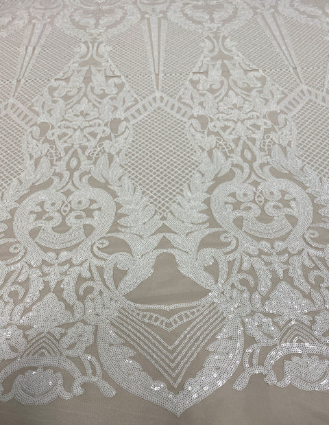 Sequined Tulle (VJ21230) Ivory