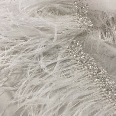 Feather beaded trim (W14342)