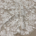 3D Floral Tulle  (W31314) Ivory