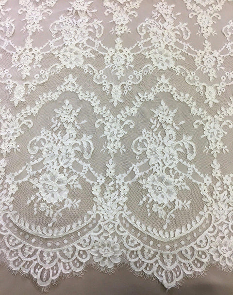 Fine corded lace (1268) Ivory