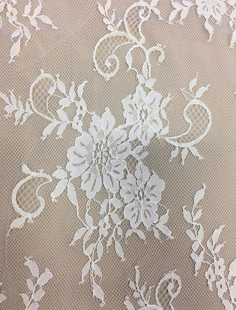 Fine Floral lace (1271) Ivory