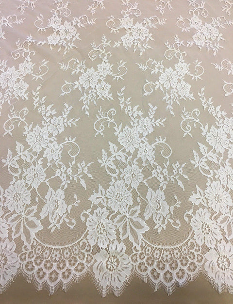 Fine Floral lace (1271) Ivory