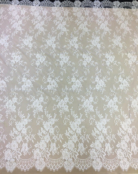 Fine Floral lace (1271) Ivory