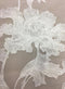 Floral Embroidered border Tulle (1275) Ivory