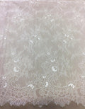 Fine floral lace (1293) Light  Ivory