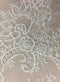 Beaded fine lace trim (1294bt) Ivory