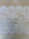 Beaded fine lace trim (1294bt) White