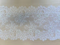 Beaded fine lace trim (1294bt) White