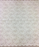 Ivory Floral Corded Lace — featuring scalloped edges, floral motifs and a corded texture, in nylon and viscose, 130cm wide