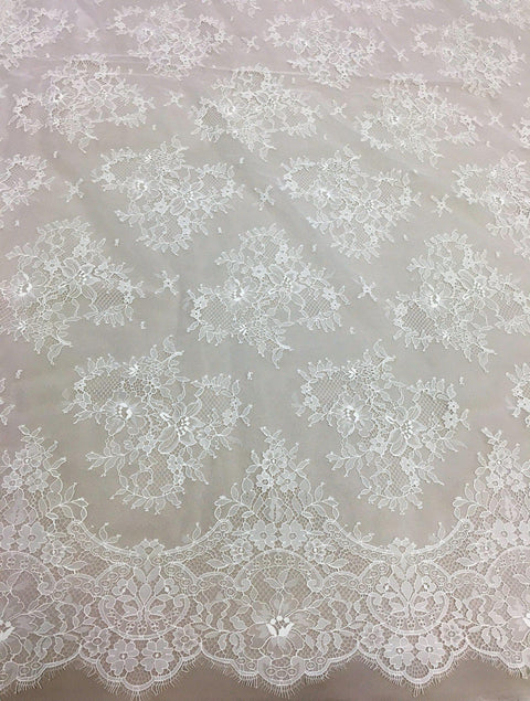 Fine floral lace (1323) Ivory