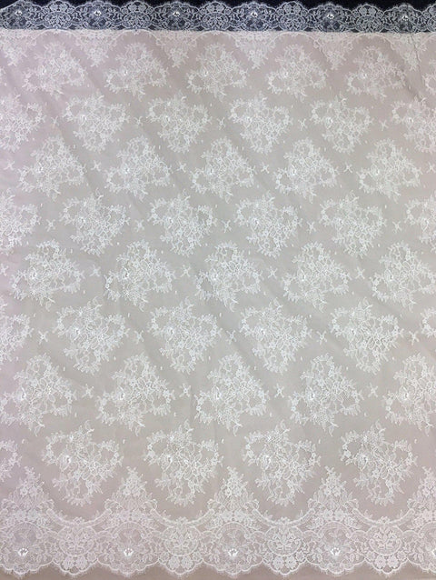 Fine floral lace (1323) Ivory