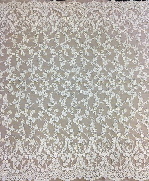 Beaded Fine lace (1375bd) Ivory