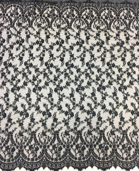 Beaded fine lace 1375bd Steel