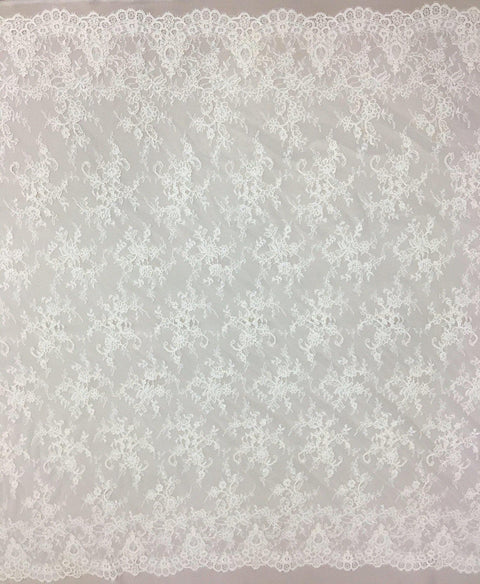 Floral Corded Lace (1379) M.Ivory