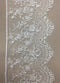 Beaded fine French lace Trim (1386bdT) White