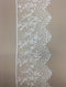 Beaded fine French lace Trim (1386bt) White