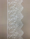 Beaded fine French lace Trim (1386bdT) White