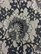 Fine Floral Lace (1428) Black PANEL
