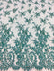 Fine Beaded Lace (1437bd) Aqua PANEL