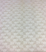 Ivory Spiral Rosette Fine Lace — featuring rosette motifs and scrolling swirls, in nylon, 140cm wide