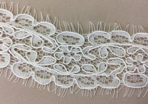 Corded Lace Trim (1482t) Ivory PANEL