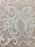 Guipure Paisley Floral Lace (1522) Ivory