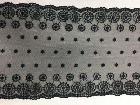 Stretch Lace Trim (1558t) Black