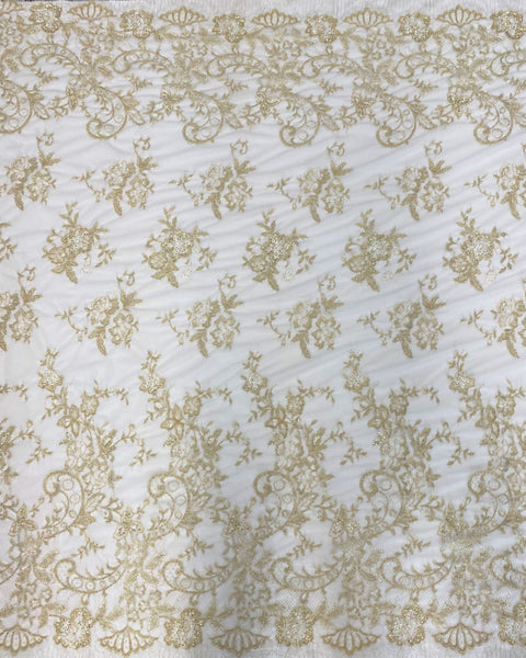 Beaded Lace (1561bd) Gold / Ivory