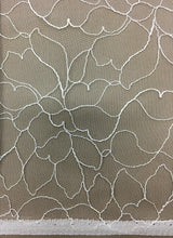 Ivory Fine Floral Lace — featuring floral motifs and an abstract design, in nylon, 150cm wide