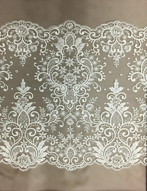 Beaded Lace Trim (1573bt) Ivory
