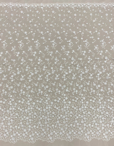 3D Floral Lace (1578bd) Ivory