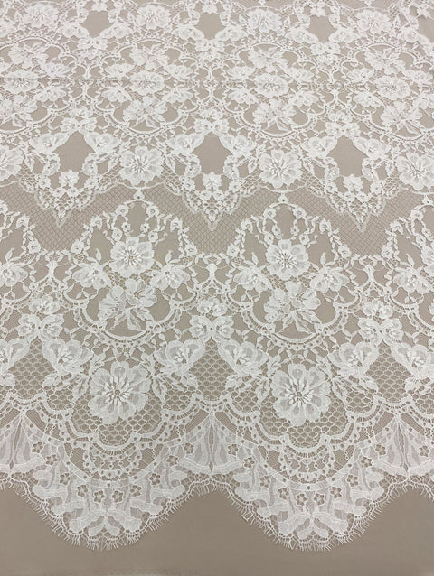Fine Floral Lace (1581) Ivory