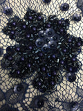 Remnant Beaded Lace (1590bd) Navy
