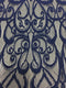 Ornamental Fine Lace (1604) Navy PANEL