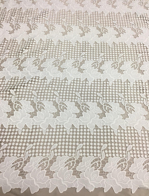 Floral Guipure Lace (1606) Off White