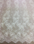 Beaded Floral Lace (1618bd) Ivory