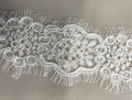 Corded Lace Trim (1628T) Ivory